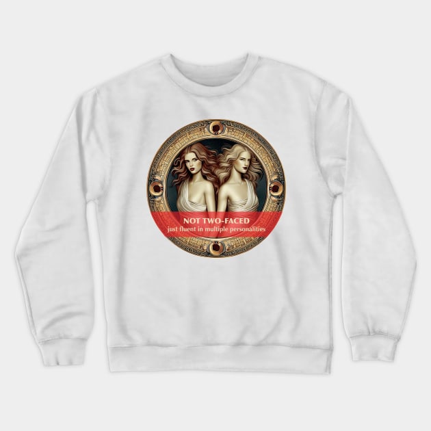 Design for Gemini with Funny Quotation_2 Crewneck Sweatshirt by thematics